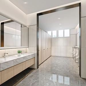 Public toilet Modern toilet 3d model