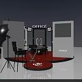 Professional Beauty Salon Makeup Station With Lighted Mirror Cosmetics And Styling Chair