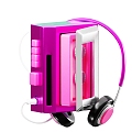 Modern tape recorder headset MP3 3d model