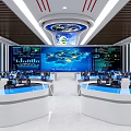 modern command center 3d model