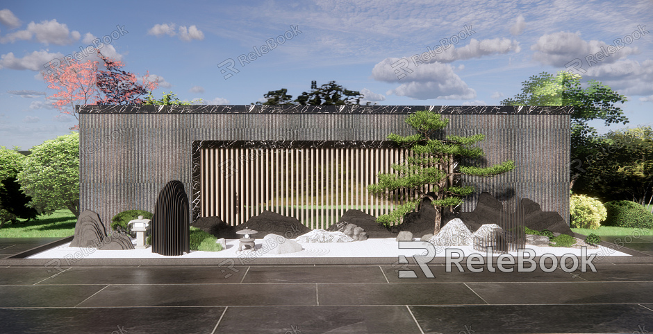 New Chinese style landscape sketch landscape wall model