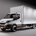 White Commercial Box Truck With Spacious Cargo Area And Modern Exterior Design