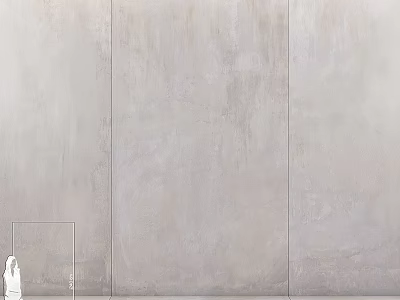 Structural Wall Components With Gray Concrete Surface Rectangular Frame And Human Figure 3d model