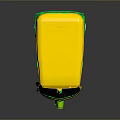 Yellow And Green Three Wheel Auto Rickshaw Passenger Vehicle With Transparent Windows