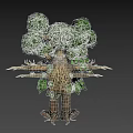 Mystical Tree Creature Character With Humanoid Form Green Foliage And Extended Arms