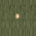 Green Wooden Floor Surface With Round Light In The Center