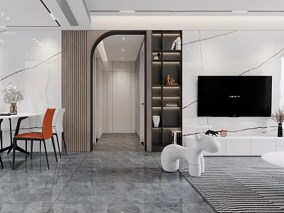 Modern Restaurant Minimalist Restaurant 3d model