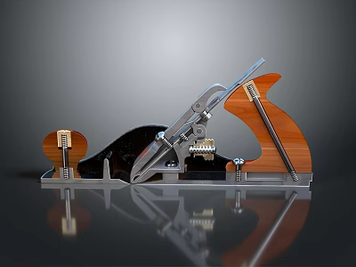 Professional Woodworking Hand Tools With Wooden Handle And Metal Blade For DIY Carpentry Projects 3d model