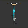 Turquoise Bicycle With Yellow Seat And White Rims Modern Design