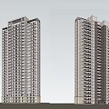 Modern High Rise Residential Buildings With Multiple Windows And Blue Sky Background