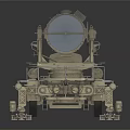 Vintage Military Truck With Large Searchlight And Metal Support Legs