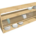 Wooden Bathroom Cabinet Shelf With Multi Tier Storage And Organized Toiletries