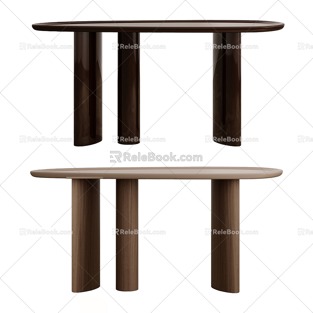 Nordic Simple Dining Table 3d model