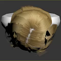 Human Head Mannequin With Long Blonde Hair And Detailed Facial Features