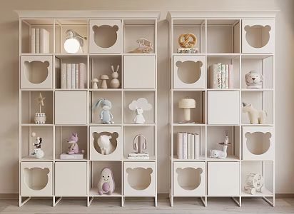 Modern Children's Storage Rack 3d model