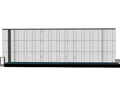 Modern Feature Wall Design With Glass Panel Grid And Base Platform 3d model