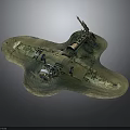 Submerged Underwater Aircraft Wreck Structure With Rusty Metal Frame Propeller And Wing Sections