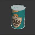 Franky's Beans Canned Food Product In Green Tin With Silver Lid Design