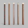 Modern Outdoor Pillar Lights With Various Wooden Designs For Garden Spaces