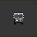 FedEx Express Silver Delivery Truck With Brand Logo And Side Windows