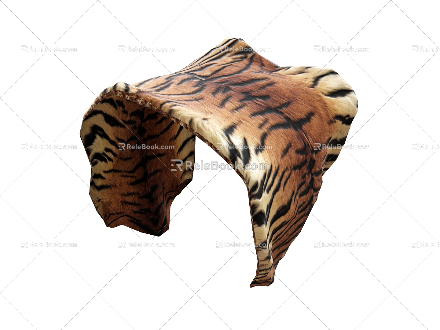 Blanket Blanket Tiger Leather Cushion Tiger Leather Blanket 3d model