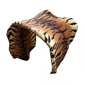 Wild Tiger Print Bed Runner Adding Natural Style To Bedroom Bedding 3d model