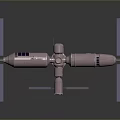 3D Rendering Of Space Station Model With Modular Structure And Solar Panels