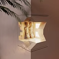 Contemporary Wall Lamp With Geometric Structure Sculptural Decor And Soft Warm Lighting