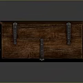 Vintage Wooden Trunk With Metal Locks Handles And Classic Storage Design