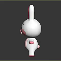 Cute Rabbit Shaped Furniture With White Body Pink Ears And Cheeks For Home Decor