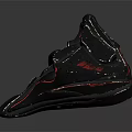 Abstract Black Sci Fi Component With Glowing Blue Red Spiral Patterns