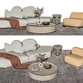 Modern Sofa Coffee Table Combination Sofa Coffee Table 3d model