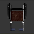 Ergonomic Mobility Wheelchair With Metal Frame Brown Padded Seat And Large Spoked Wheels