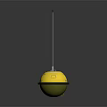Yellow Ocean Monitoring Buoy With Safe Ocean Text And Extended Metal Rod