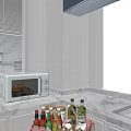 Multi Tiered Rolling Storage Racks For Kitchen Fruits Vegetables Condiments And Cookware 3d model
