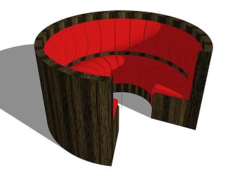 Modern Card Seat Round Card Seat 3d model