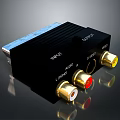 Black HDMI to AV Converter With HDMI Port RCA Ports And Input Output Labels