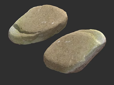 Natural Stone and Wood Decorative Pieces with Textured Surfaces for Home Decor 3d model