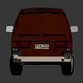 Red Van Side With Fazbear Entertainment Logo and Colorful Balloon Design