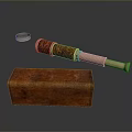 Engraved Brass Telescope With Leather Case For Scenic Landscape Viewing