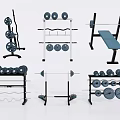 Sports Equipment With Barbells Dumbbells Weight Racks And Bench Press For Home Gym Fitness Training