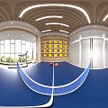 Company Activity Room With Honor Display Shelves Treadmill And Ping Pong Table