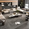 Modern Sofa Coffee Table Combination Miloti Sofa Coffee Table Combination 3d model