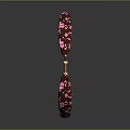 Brown Decorative Bow With Pink Accents And Golden Rings For Household Use