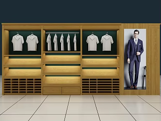 modern shirt tie clothing high cabinet 3d model