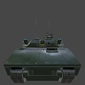 Modern Military Armored Tank With Turret Gun Barrel Tracks And Antennas
