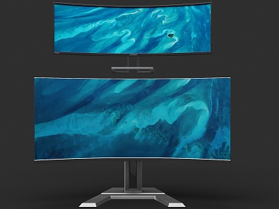 Ultra Widescreen Curved Display Computer Display Gaming Display 3d model