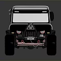 Military Off Road Vehicle With Black Body Red AVADO Lettering Roof Rack And Large Tires