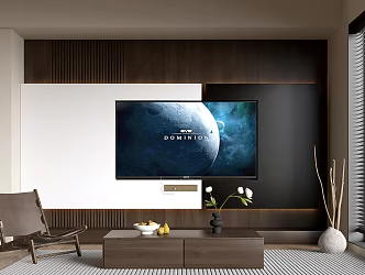 TV Cabinet TV Background Wall Silent Style TV Cabinet Leisure Chair Coffee Table Simple Style TV Background Wall 3d model