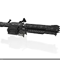 Futuristic Tactical Weapon With Intricate Mechanical Design And Metallic Camouflage Texture